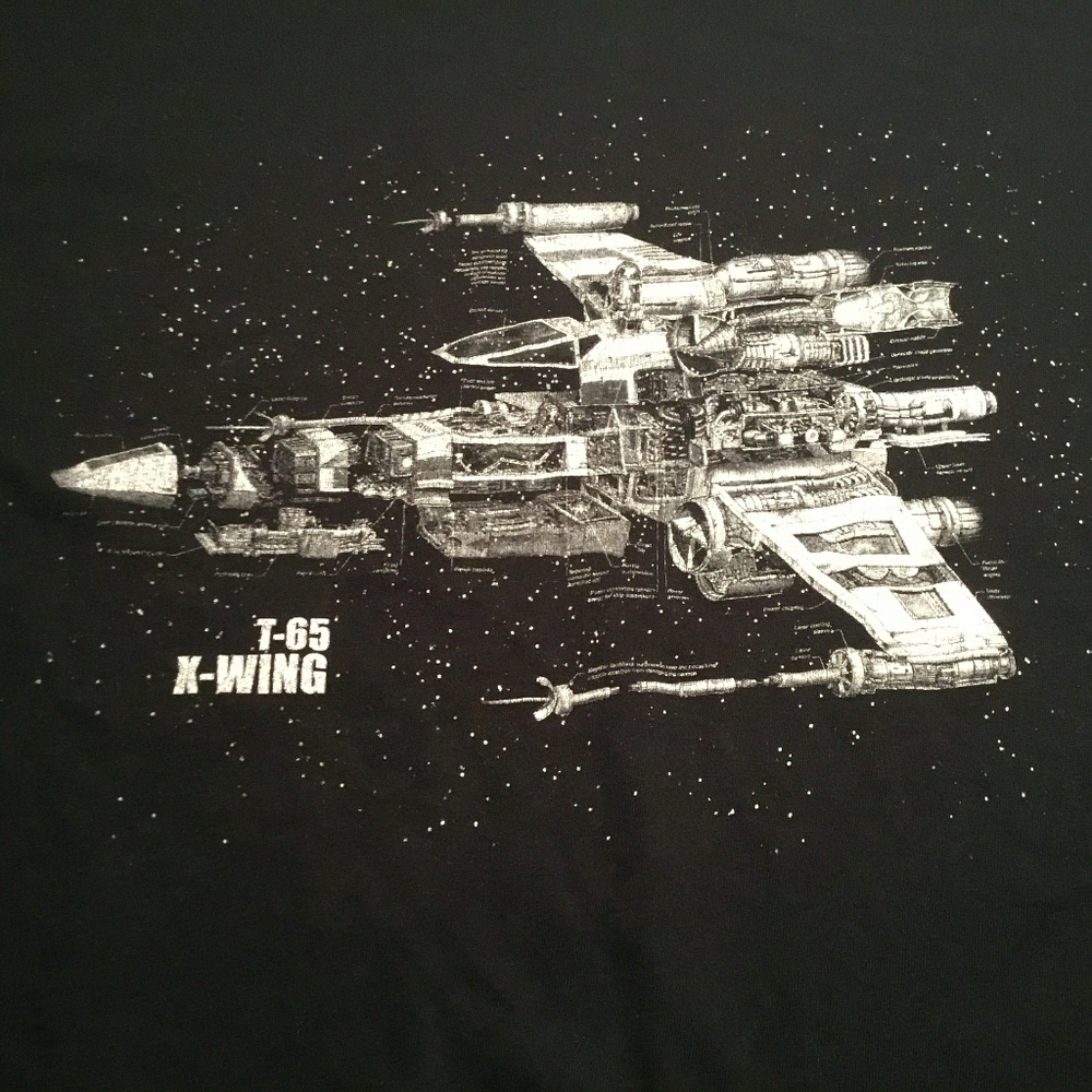 Star Wars T-65 X-Wing in space unisex t-shirt